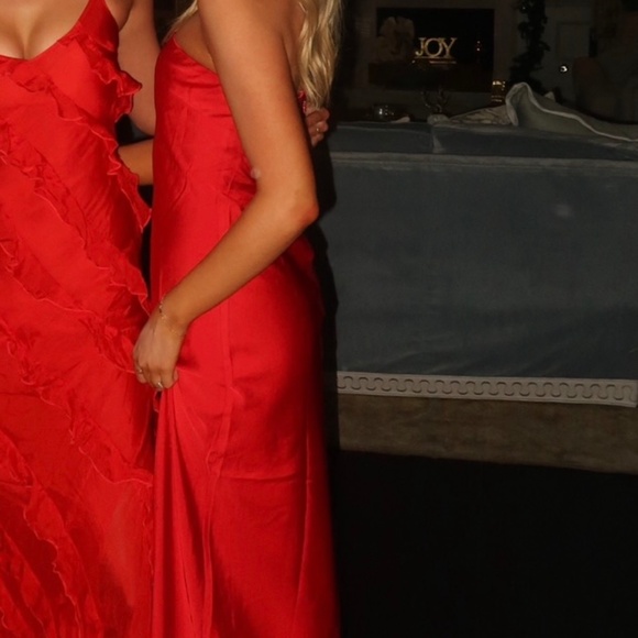 Red JCrew Long Strapless Dress - Picture 4 of 4